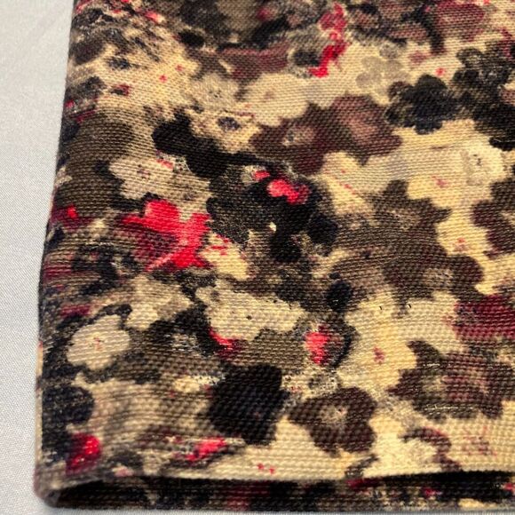 Talbots Woven Skirt Fall Floral Abstract Watercolor Lined Mini Chic Petite 2P - Picture 3 of 10